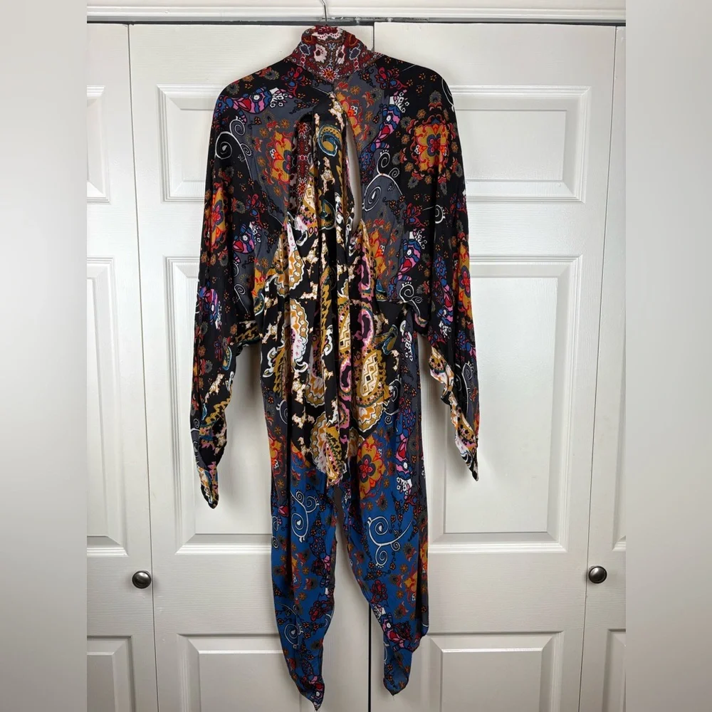 Free People Marley Mixed Print Little Wing Boho Kimono One size - Picture 4 of 9
